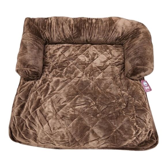Chocolate Brown Burrow Bud Couch & Chair Protector Pet Bed - Picture 6 of 9